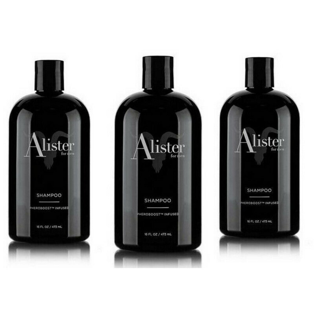 Set of 3 Alister for Men Shampoo 16 oz Pheroboost Infused Daily Hair Cleanser